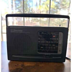 Emerson Instant Band Radio AR2471 TV/AM/FM/Weather Portable Battery & AC Powered